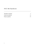 PSYC 100; Final Review and Psychology Chapter 8