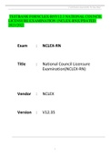  TESTBANK FORNCLEX-RNV12.3 NATIONAL COUNCIL LICENSURE EXAMINATION {NCLEX-RN]UPDATED 2021/2022