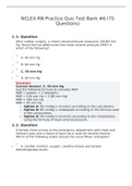 NCLEX-RN Practice Quiz Test Bank &num;6 &lpar;75 Questions&rpar;