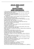 2019 HESI EXIT V2 QUESTIONS AND ANSWERS