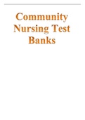Community Nursing Test Banks