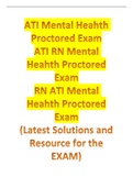 RN ATI Mental Health Proctored Exam 2021