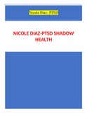 Nicole Diaz-PTSD Shadow Health (LATEST 2021) / Nicole Diaz-PTSD Shadow Health (LATEST 2021): Latest-2021, a complete document for exam