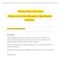 NR 601 Week 5 Test 2020 Primary Care of the Maturing  & Aged Family Practicum - 100&percnt; Correct
