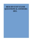 HESI RN EXIT EXAM 2021 Actual Exam | HESI RN EXIT EXAM QUESTIONS & ANSWERS  2021.