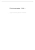 NUR 2349 Professional Nursing I Exam 3