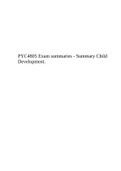 PYC4805 Exam summaries - Summary Child Development.
