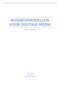 Samenvatting Businessmodellen Digitale Media 