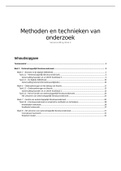 Uitgebreide samenvatting  Methoden en Technieken van Onderzoek - blok 2