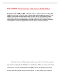 BUS 215 WEEK 5 DISCUSSION 1&comma; REAL ESTATE INVESTMENTS