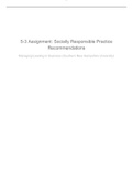 BUS 210 Module 5 Socially Responsible Practice Recommendations