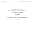 NURS 500 Nursing Theory Comparison Paper&lowbar;final