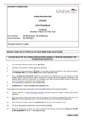 CIV3701 Civil Procedure October/November 2021 Exam.