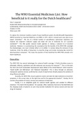 Essay Sustainability, Health and Innovation (GEO3-2266)