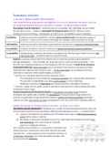 Summary articles Sustainability, Health and Innovation (GEO3-2266)