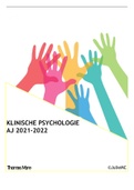 Samenvatting Toegepaste Psychologie - Klinische psychologie - AJ 2021-2022