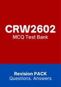 CRW2602 - MCQ + Answers (ExamPACK with Solutions)