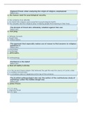 REL 101 Final Exam Questions and Answers- Straighterline
