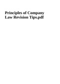 Principles of Company Law Revision Tips
