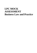 LPC MOCK ASSESSMENT Business Law and Practice