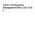 XWT1: Performance Management Plan C235 Task 2