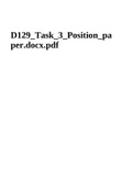 D129 Task 3 Position pa per.docx