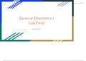 General Chemistry 1 Lab - Final Exam Review: Experiment 1