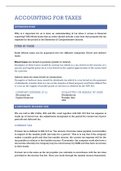 Summary  Financial Reporting 2 &lpar;ACC2012W&rpar; - Accounting for taxes