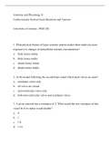 Cardiovascular System Exam Questions and Answers