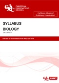 CAPE Biology Syllabus