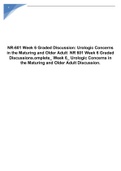 NR-601 Week 6 Graded Discussion: Urologic Concerns in the Maturing and Older Adult	NR 601 Week 6 Graded Discussions.omplete_ Week 6_ Urologic Concerns in the Maturing and Older Adult Discussion.