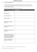 Simulation Pre-clinical Worksheets