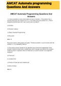 Exam (elaborations) AMCAT Automata programming Questions And Answers 