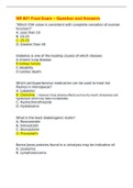 NR 601 Final Exam &ndash; Question and Answers