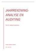 Jaarrekeninganalyse en auditing samenvatting 2021-2022