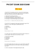 Exam (elaborations) PN EXIT EXAM 2020 EXAM (PN) 