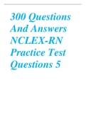300 Questions And Answers NCLEX-RN Practice Test Questions 5
