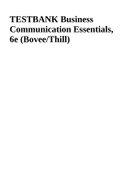 TESTBANK Business Communication Essentials, 6e (Bovee/Thill)