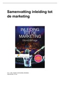 Samenvatting Inleiding tot de marketing, ISBN: 9789001886868  Inleiding tot de marketing (VMBO.EO)