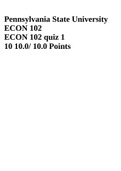 ECON 102 quiz 1 10 10.0/ 10.0 Points