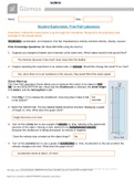 Exam (elaborations) Gizmo Student Exploration: Free-Fall Laboratory, (A Grade), Questions and Answers, All Correct Study Guide, Download to Score A