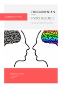 Samenvatting Fundamenten van de psychologie