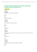 Pathophysiology All Module Exams &sol;NURS 231&lpar;Complete Questions & Answers Module1-10&rpar;