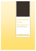 Accountability & Risk Management (Summary Seminars)