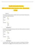 HIM 141 Module 5 Quiz Summer 2020 - Rasmussen College | Health Information Systems - Graded A+