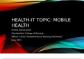 NR 512 Mobile Health Presentation - 2021 | NR512-11015: Fundamental of Nursing Informatics