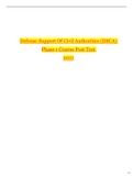 Defense Support Of Civil Authorities (DSCA): Phase 1 Course Post Test - 2021