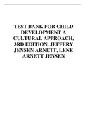 TEST BANK FOR CHILD DEVELOPMENT A CULTURAL APPROACH, 3RD EDITION, JEFFERY JENSEN ARNETT, LENE ARNETT JENSEN