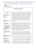 NR 439 Week 5 Assignment; Clarifying Research Worksheet
