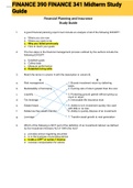 Exam (elaborations) FINANCE 390 FINANCE 341 Midterm Study Guide 